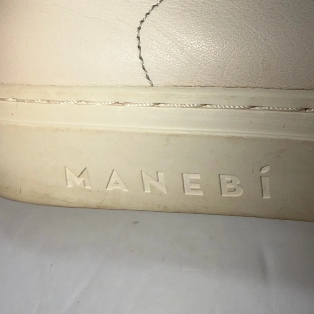 Kanebei‎ Women's Cream Leather Sneakers size 38 or us 7.5